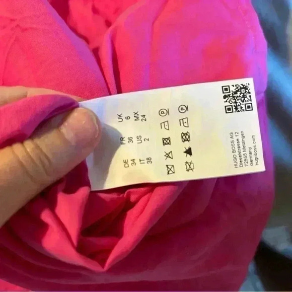 BOSS Hugo Boss DITEVA SLEEVELESS COTTON BLEND SHEATH DRESS IN FLAMINGO - Picture 8 of 8